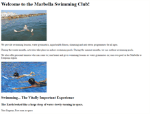Tablet Screenshot of marbellaswimmingclub.com